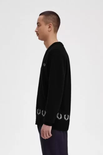 Cardigan bărbătesc cu bordură Laurel Wreath