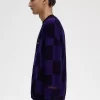 Cardigan bărbătesc cu model în carouri Cardigan bărbătesc cu model în carouri