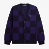 Cardigan bărbătesc cu model în carouri Cardigan bărbătesc cu model în carouri