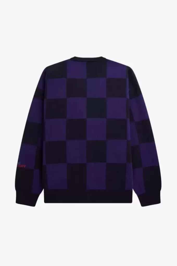 Cardigan bărbătesc cu model în carouri Cardigan bărbătesc cu model în carouri