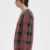 Cardigan bărbătesc cu model tartan Glitch Cardigan bărbătesc cu model tartan Glitch