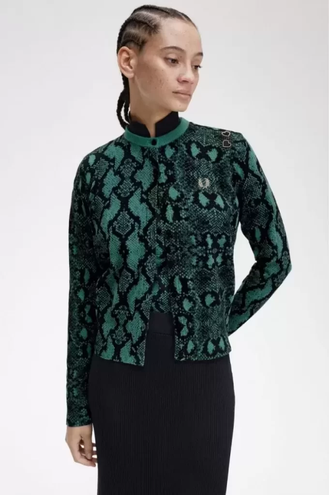 Cardigan cu imprimeu de șarpe pentru femei Cardigan cu imprimeu de șarpe pentru femei