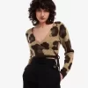 Cardigan cu imprimeu leopard pentru femei Cardigan cu imprimeu leopard pentru femei