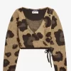 Cardigan cu imprimeu leopard pentru femei Cardigan cu imprimeu leopard pentru femei