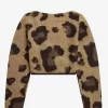 Cardigan cu imprimeu leopard pentru femei Cardigan cu imprimeu leopard pentru femei