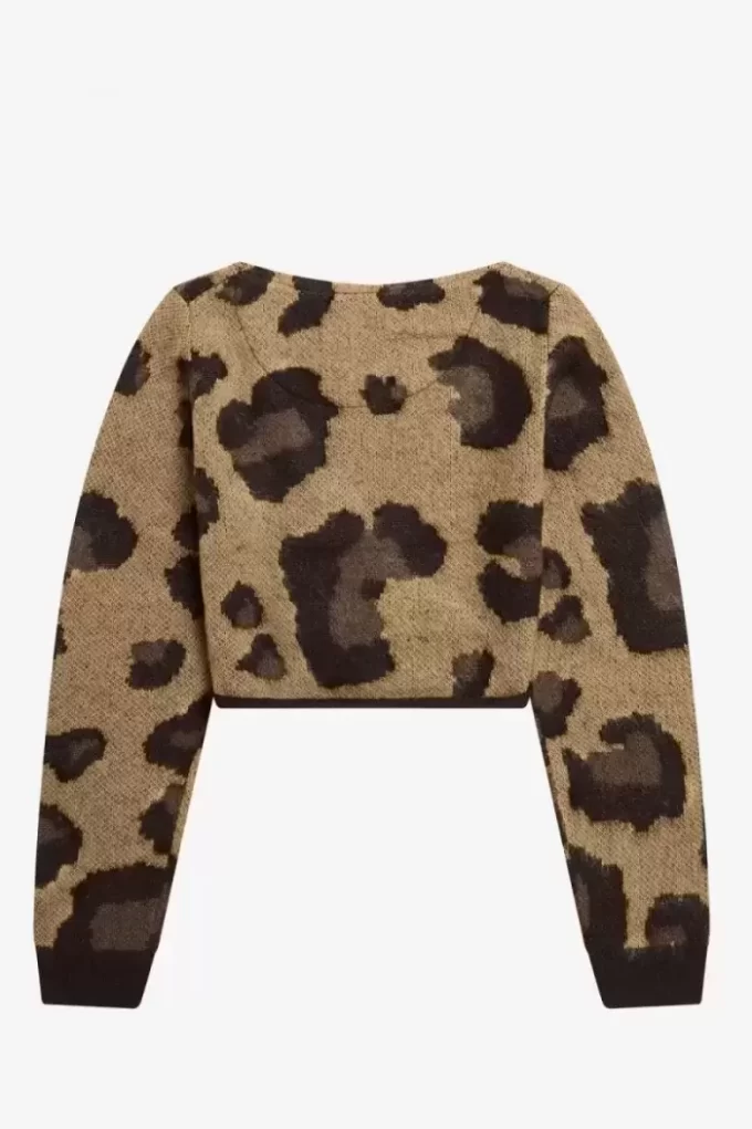 Cardigan cu imprimeu leopard pentru femei Cardigan cu imprimeu leopard pentru femei