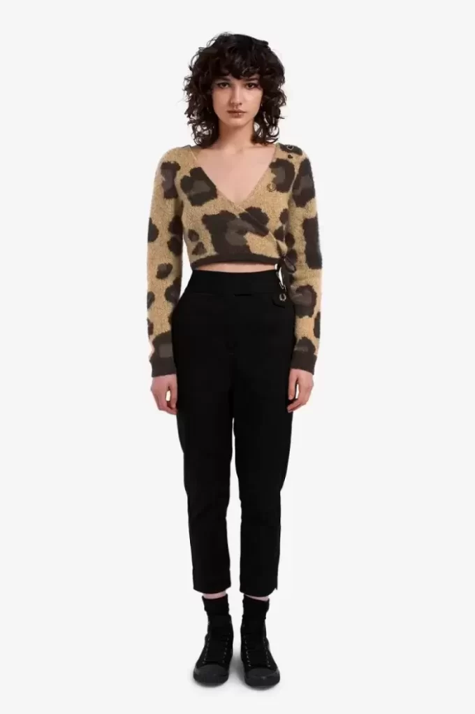Cardigan cu imprimeu leopard pentru femei Cardigan cu imprimeu leopard pentru femei