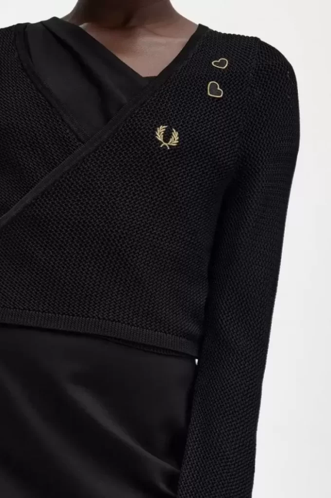 Cardigan de damă cu model tricotat deschis Cardigan de damă cu model tricotat deschis
