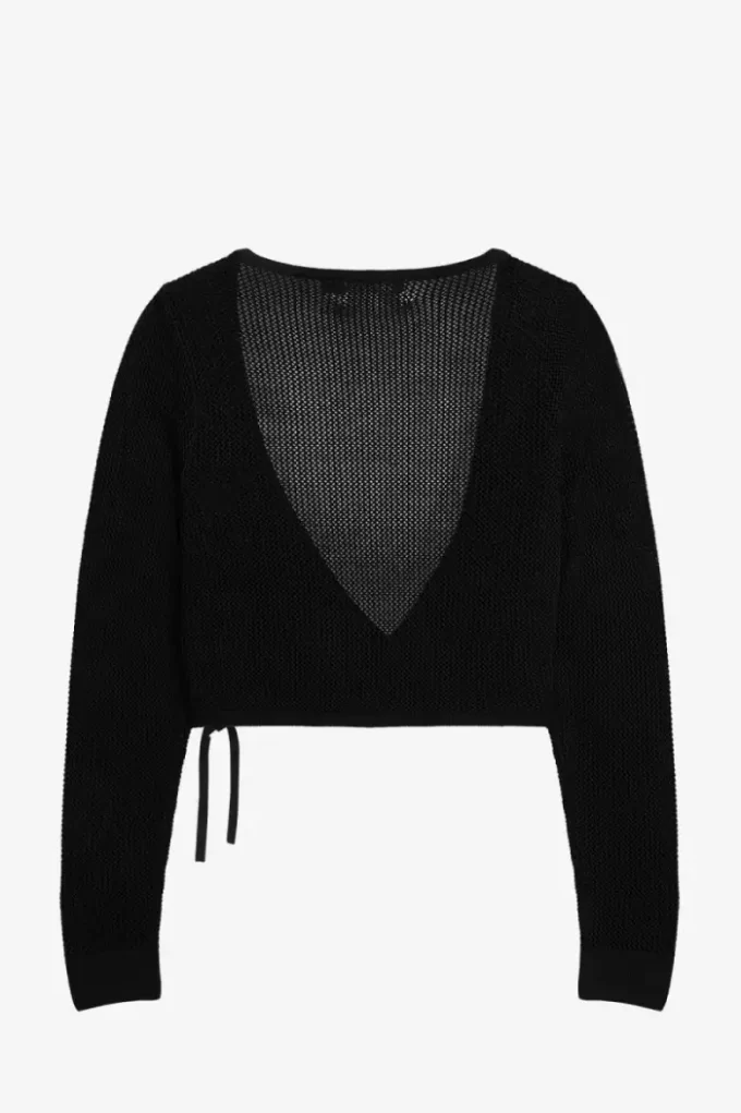 Cardigan de damă cu model tricotat deschis Cardigan de damă cu model tricotat deschis
