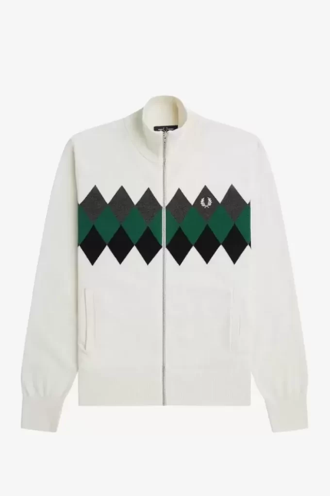 Cardigan Diamond Intarsia pentru bărbați Cardigan Diamond Intarsia pentru bărbați