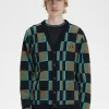 Cardigan Glitch Chequerboard pentru bărbați Cardigan Glitch Chequerboard pentru bărbați