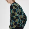 Cardigan Glitch Chequerboard pentru bărbați Cardigan Glitch Chequerboard pentru bărbați