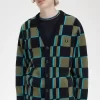 Cardigan Glitch Chequerboard pentru bărbați Cardigan Glitch Chequerboard pentru bărbați