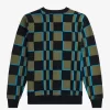 Cardigan Glitch Chequerboard pentru bărbați Cardigan Glitch Chequerboard pentru bărbați