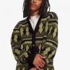 Cardigan gros din jacquard tricotat Cardigan gros din jacquard tricotat