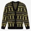 Cardigan gros din jacquard tricotat Cardigan gros din jacquard tricotat