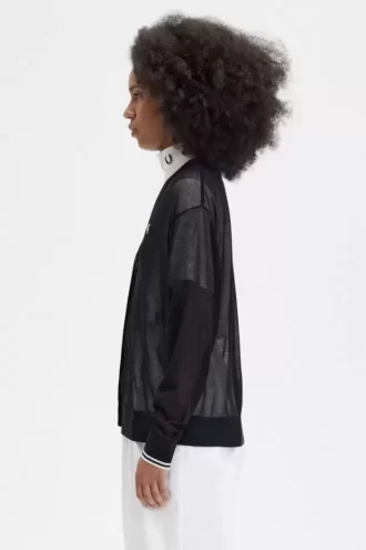 Cardigan transparent cu decolteu în V pentru femei