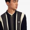 Cardigan tricotat cu fermoar și dungi Cardigan tricotat cu fermoar și dungi