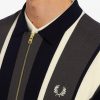 Cardigan tricotat cu fermoar și dungi Cardigan tricotat cu fermoar și dungi