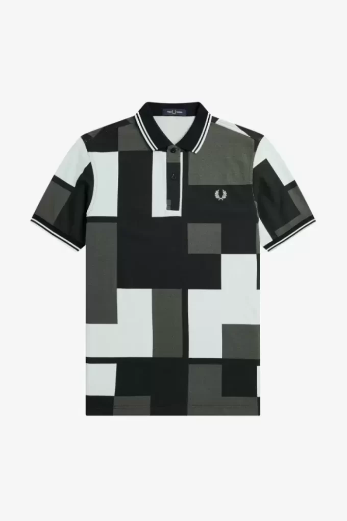 Cămașă bărbătească cu imprimeu pixel