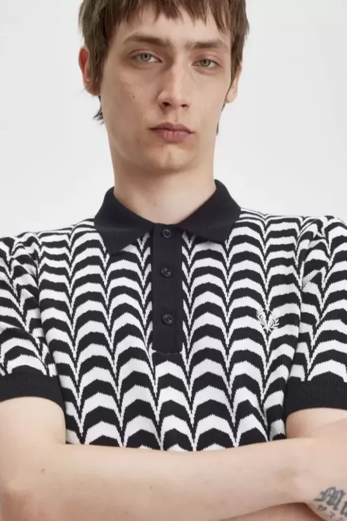 Cămașă bărbătească tricotată cu jacquard Cămașă bărbătească tricotată cu jacquard