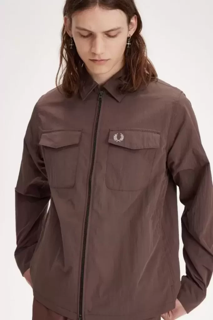 Cămașă cu fermoar Fred Perry pentru bărbați Cămașă cu fermoar Fred Perry pentru bărbați