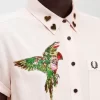 Cămașă de damă cu nodă în față și broderie Cămașă de damă cu nodă în față și broderie