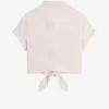 Cămașă de damă cu nodă în față și broderie Cămașă de damă cu nodă în față și broderie