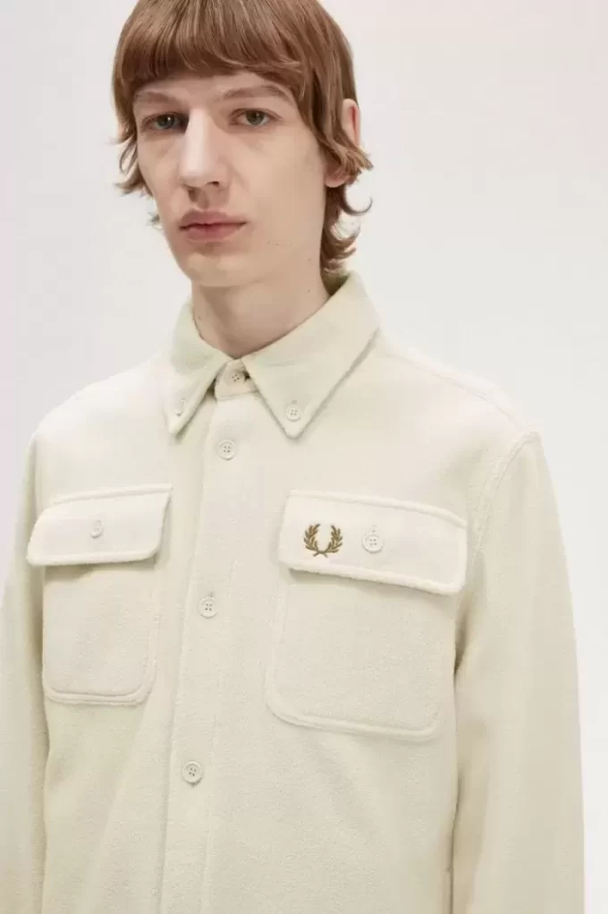 Cămașă Fred Perry Fleece pentru bărbați Cămașă Fred Perry Fleece pentru bărbați