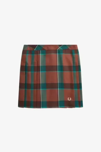 Fuste plisate din tartan pentru femei