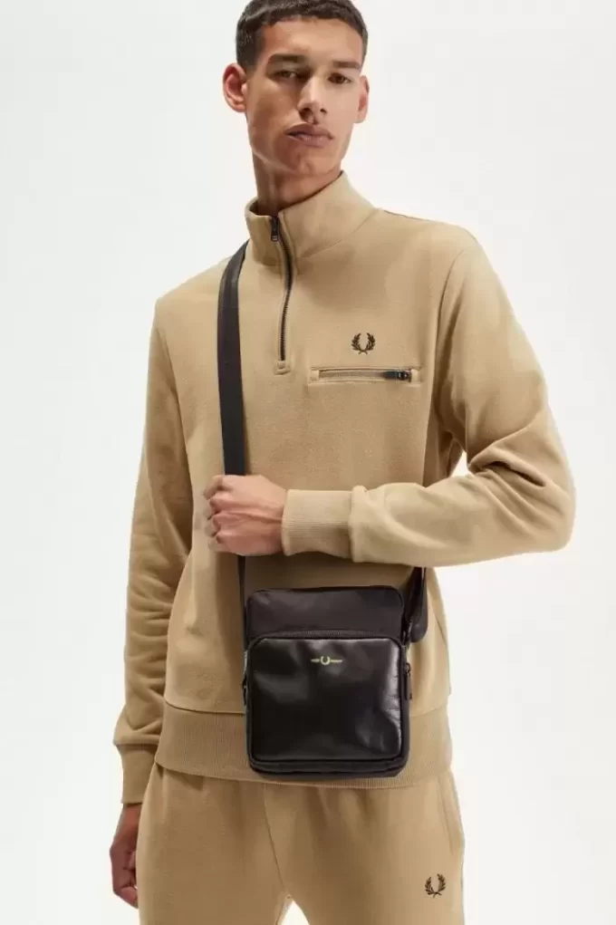 Genți laterale pentru bărbați din piele twill din nailon Genți laterale pentru bărbați din piele twill din nailon