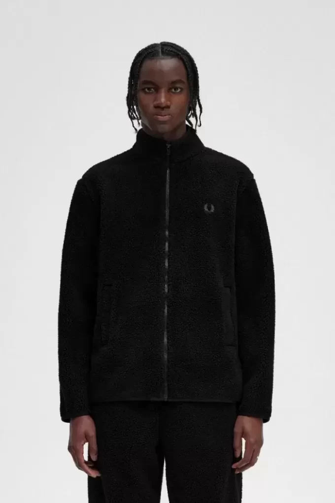 Hanorace cu fermoar Borg Fleece pentru bărbați Hanorace cu fermoar Borg Fleece pentru bărbați