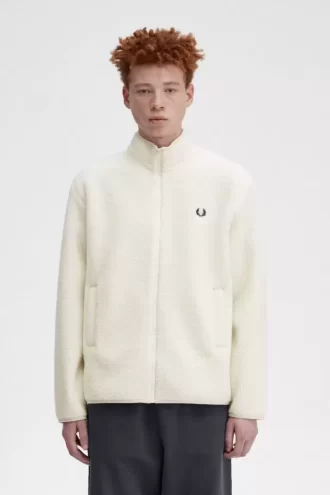 Hanorace cu fermoar Borg Fleece pentru bărbați