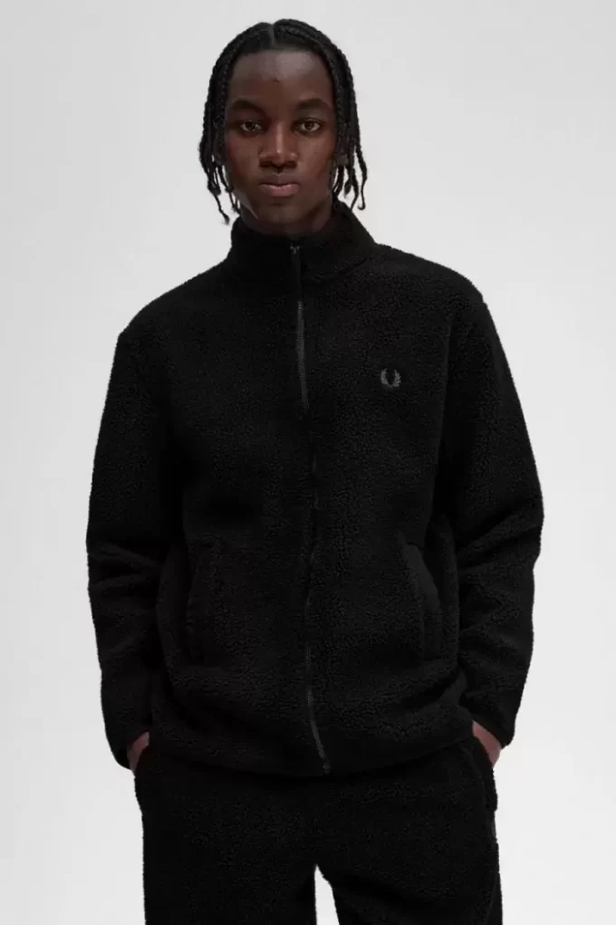 Hanorace cu fermoar Borg Fleece pentru bărbați Hanorace cu fermoar Borg Fleece pentru bărbați