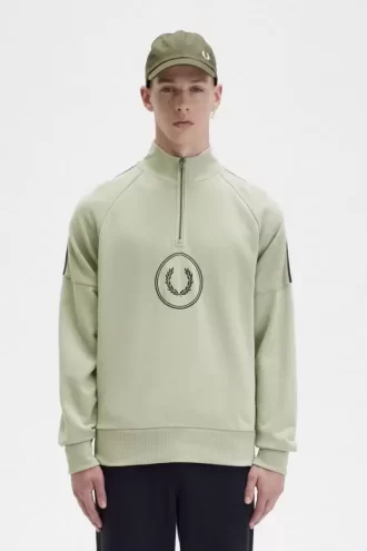 Hanorace pentru bărbați cu fermoar pe jumătate, cu logo-ul Circle Branding