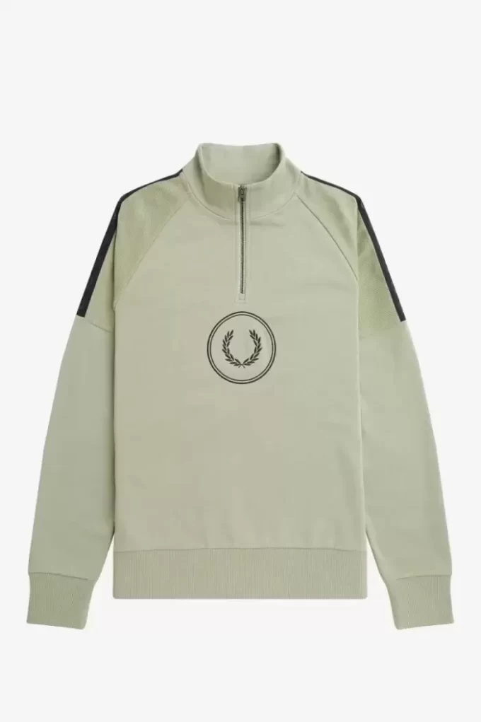 Hanorace pentru bărbați cu fermoar pe jumătate, cu logo-ul Circle Branding Hanorace pentru bărbați cu fermoar pe jumătate, cu logo-ul Circle Branding