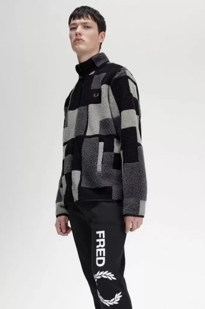 Hanorace Pixel Borg Fleece pentru bărbați
