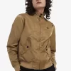 Jachete de damă cu căptușeală imprimată și fermoar