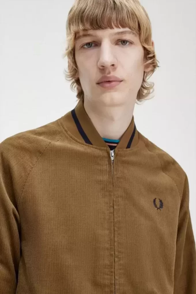 Jachete de tenis Waffle Cord Bomber pentru bărbați Jachete de tenis Waffle Cord Bomber pentru bărbați