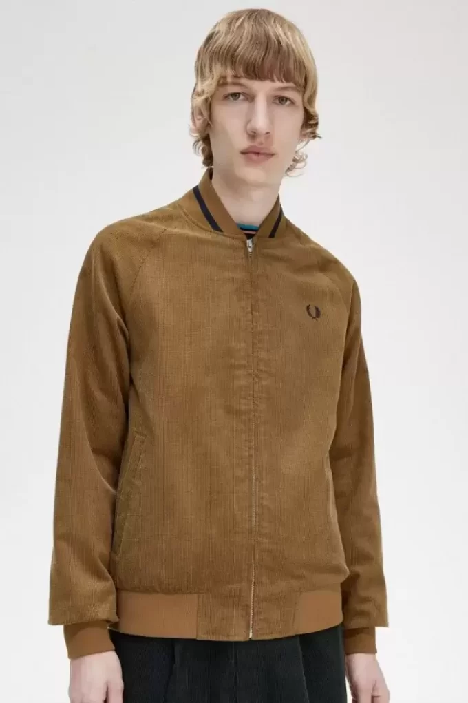 Jachete de tenis Waffle Cord Bomber pentru bărbați Jachete de tenis Waffle Cord Bomber pentru bărbați