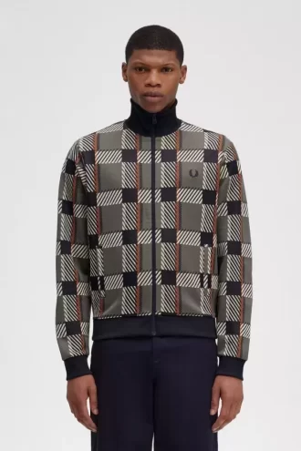Jachete de trening Glitch Tartan pentru bărbați