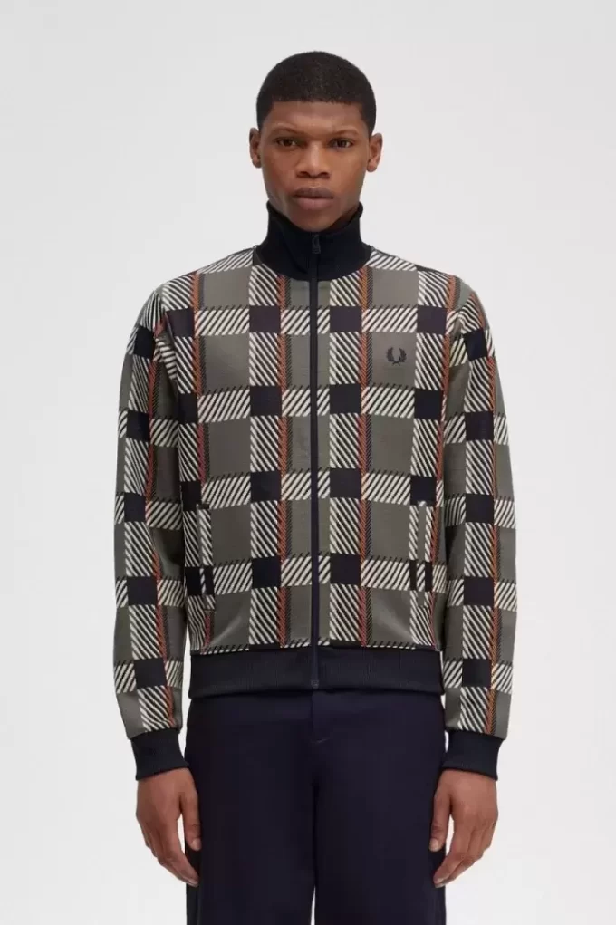 Jachete de trening Glitch Tartan pentru bărbați Jachete de trening Glitch Tartan pentru bărbați