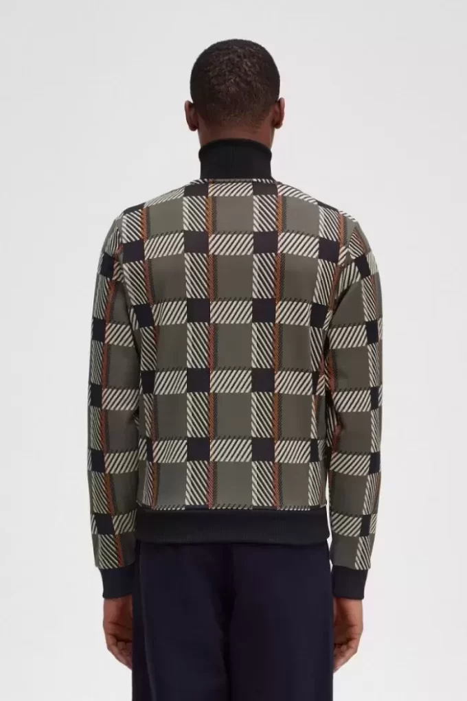 Jachete de trening Glitch Tartan pentru bărbați Jachete de trening Glitch Tartan pentru bărbați
