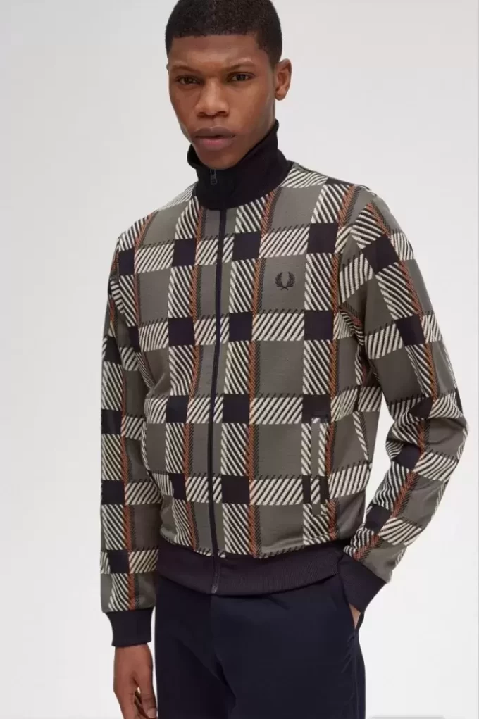 Jachete de trening Glitch Tartan pentru bărbați Jachete de trening Glitch Tartan pentru bărbați