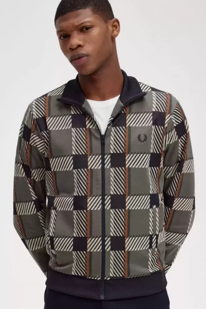 Jachete de trening Glitch Tartan pentru bărbați Jachete de trening Glitch Tartan pentru bărbați