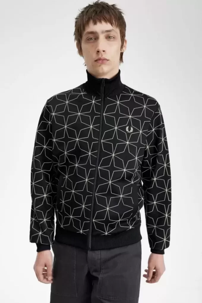 Jachete de trening pentru bărbați cu imprimeu geometric Jachete de trening pentru bărbați cu imprimeu geometric