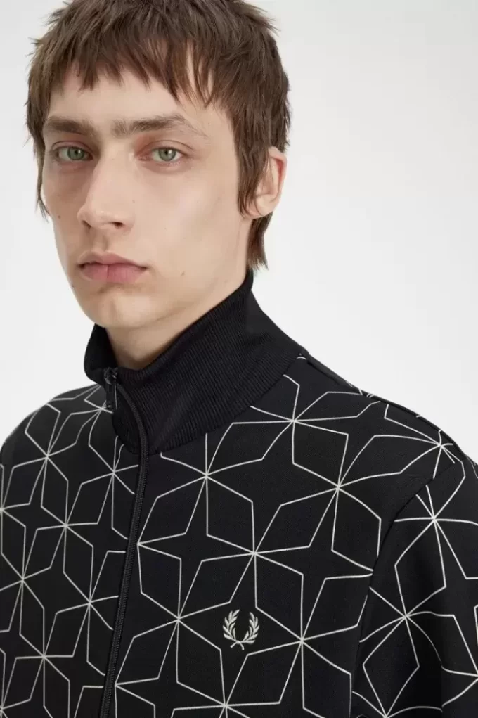 Jachete de trening pentru bărbați cu imprimeu geometric Jachete de trening pentru bărbați cu imprimeu geometric