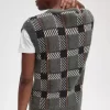 Maieuri tricotate cu model tartan glitch pentru bărbați Maieuri tricotate cu model tartan glitch pentru bărbați