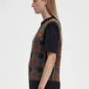 Maieuri tricotate cu model tartan Glitch pentru femei Maieuri tricotate cu model tartan Glitch pentru femei