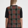 Maieuri tricotate cu model tartan Glitch pentru femei Maieuri tricotate cu model tartan Glitch pentru femei